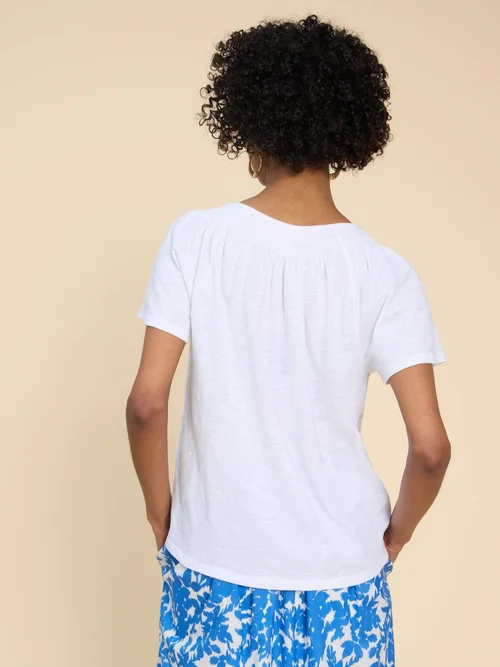 Luella Bestickte Bluse mit Keilausschnitt - Bril White - 52 Bild 4