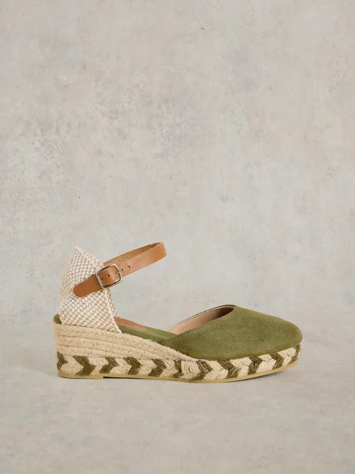 Geschlossene Espadrilles mit Wildleder - Khaki Grn - 41 Bild 1