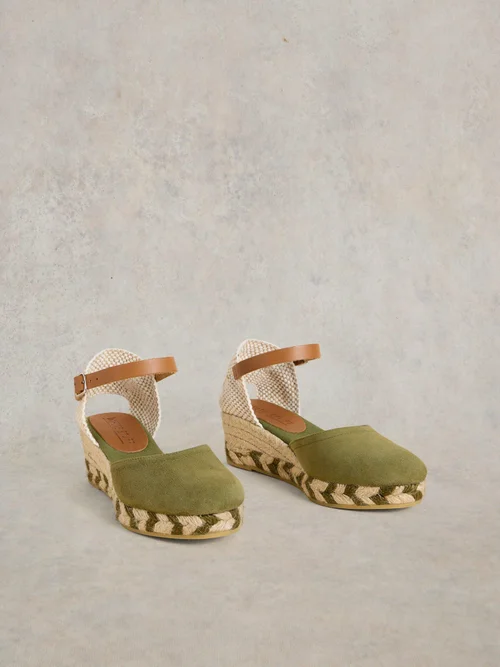 Geschlossene Espadrilles mit Wildleder - Khaki Grn - 41 Bild 2