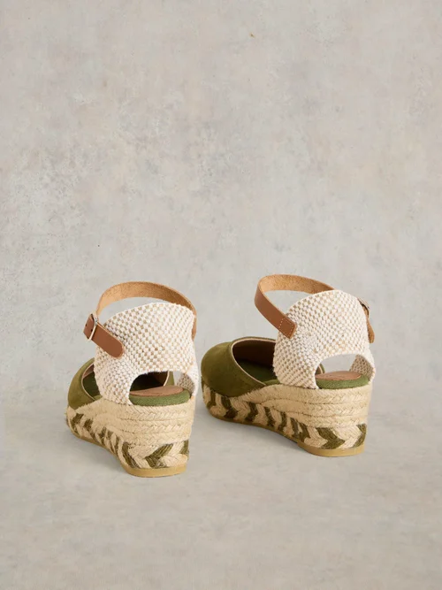 Geschlossene Espadrilles mit Wildleder - Khaki Grn - 41 Bild 4