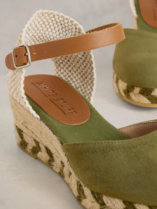 Geschlossene Espadrilles mit Wildleder - Khaki Grn - 41 Bild 3