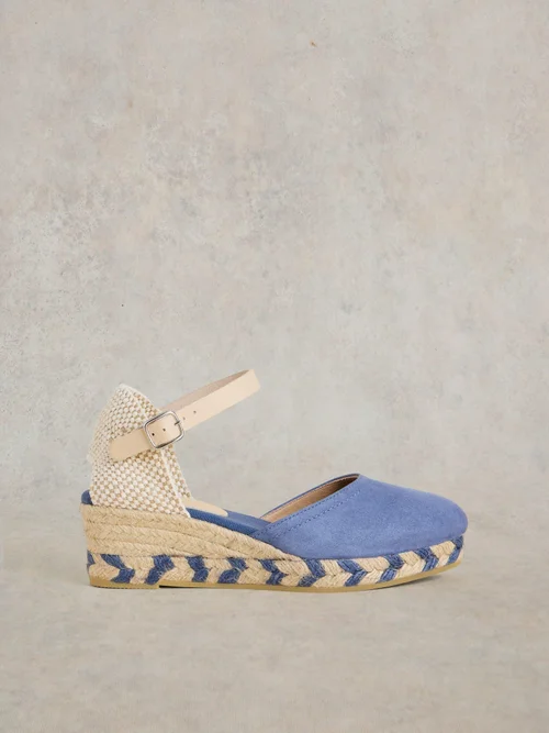 Geschlossene Espadrilles mit Wildleder - Mid Blue - 36 Bild 1