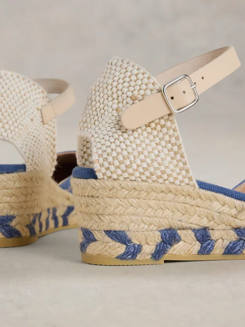 Geschlossene Espadrilles mit Wildleder - Mid Blue - 36 Bild 3
