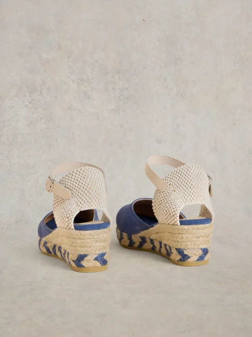 Geschlossene Espadrilles mit Wildleder - Mid Blue - 36 Bild 4