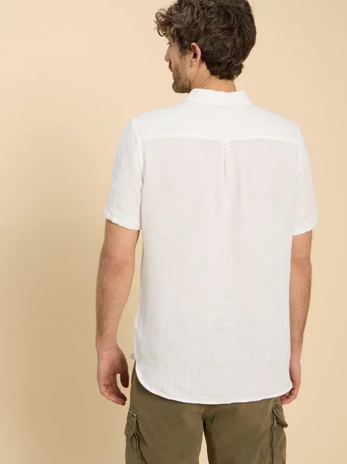 Pembroke Kurzarmhemd aus Leinen - Bril White - XXL Bild 4