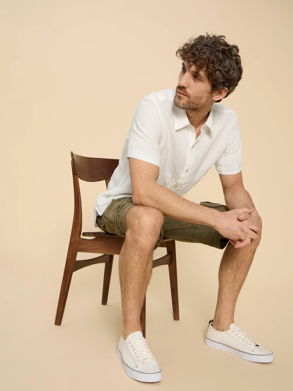 Pembroke Kurzarmhemd aus Leinen - Bril White - XXL Bild 1