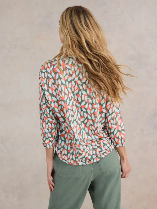 Isla Leinen-T-Shirt - Blue Pr - 52 Bild 4