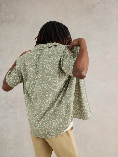 Hemd mit Fischschwarmmotiv - Mint Green - XXXL Bild 4