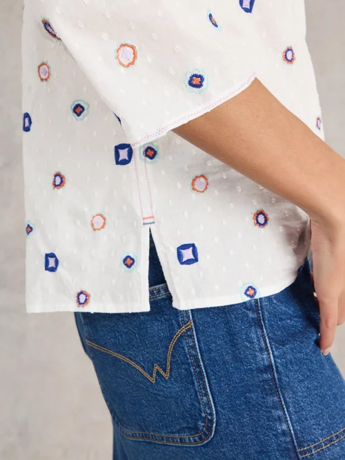 Rae Bluse aus Bio-Baumwolle - Ivory Mlt - 52 Bild 3