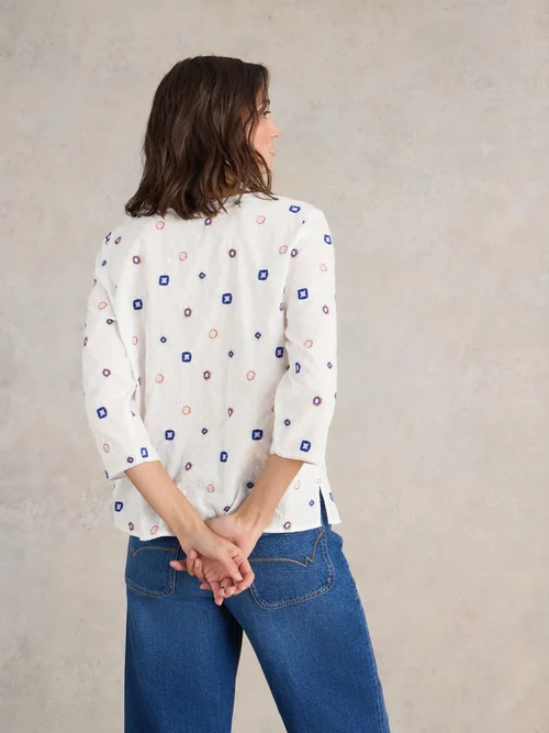 Rae Bluse aus Bio-Baumwolle - Ivory Mlt - 52 Bild 4