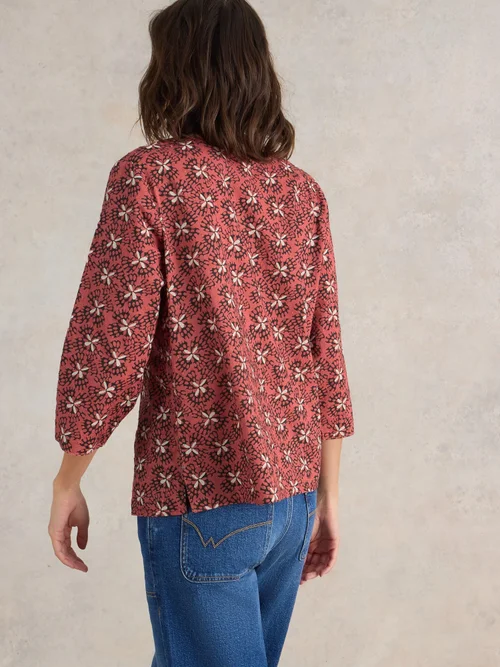Rae Bluse aus Bio-Baumwolle - Pink Pr - 52 Bild 4