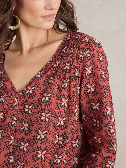 Rae Bluse aus Bio-Baumwolle - Pink Pr - 52 Bild 3