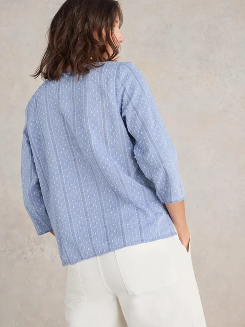 Rae Bluse aus Bio-Baumwolle - Chamb Blue - 52 Bild 4