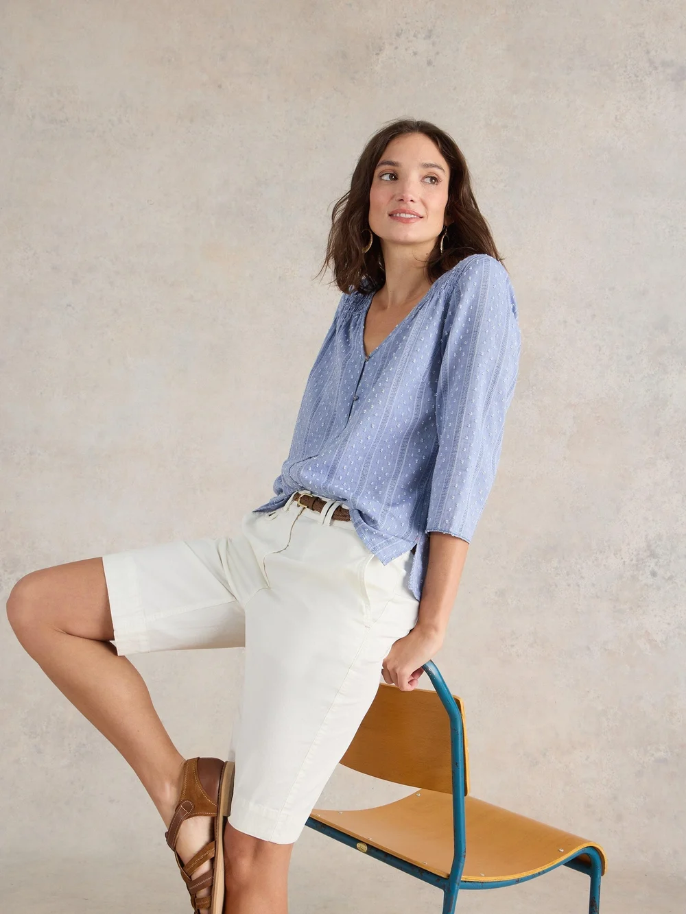 Rae Bluse aus Bio-Baumwolle - Chamb Blue - 52 Bild 1