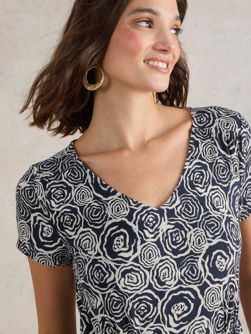 Jerseykleid Tallie - Navy Pr - 52/R Bild 3