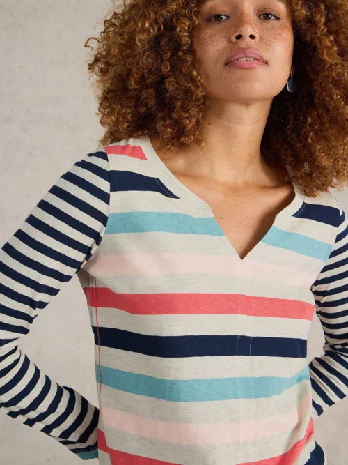 Gestreiftes Langarmshirt Nelly - Nat Mlt - 52 Bild 3