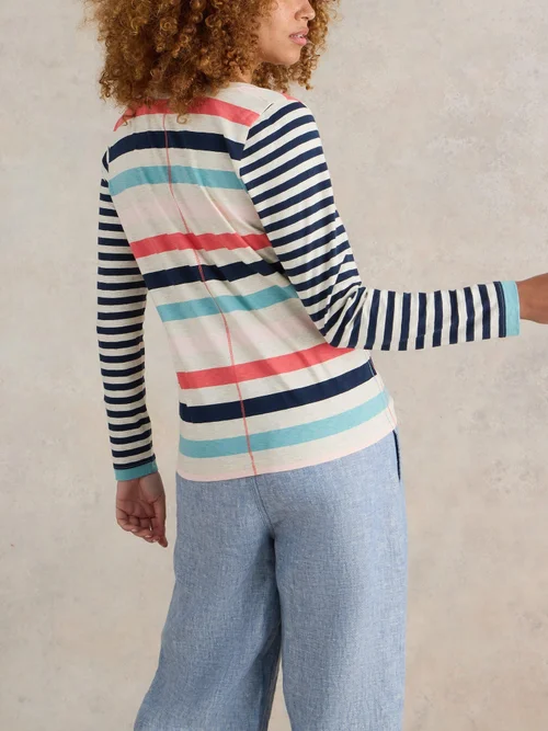 Gestreiftes Langarmshirt Nelly - Nat Mlt - 52 Bild 4