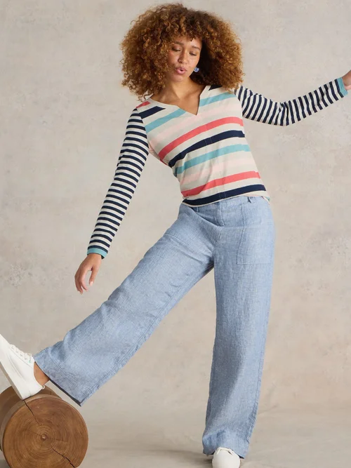 Gestreiftes Langarmshirt Nelly - Nat Mlt - 52 Bild 1