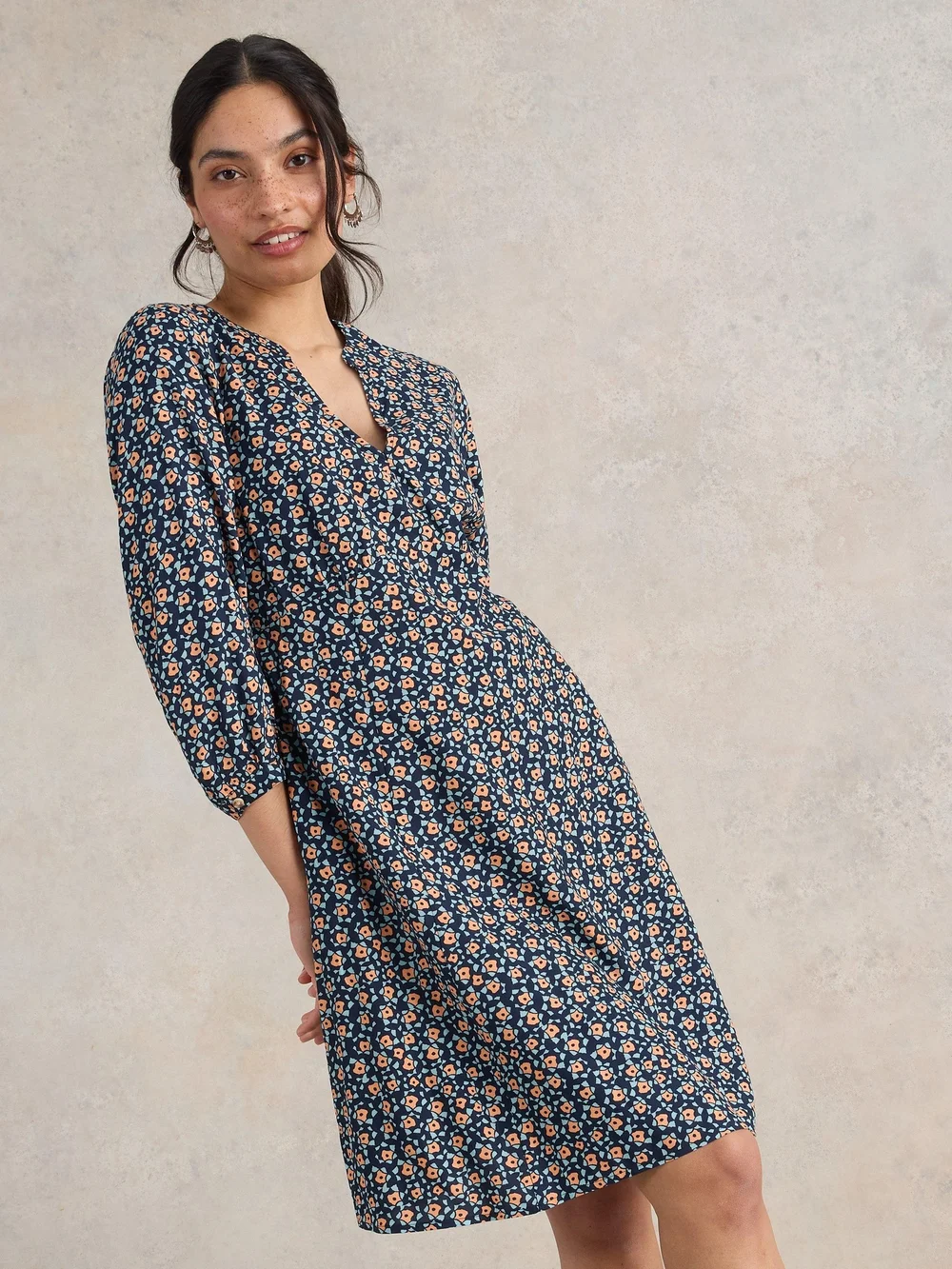 Kleid Frances - Navy Pr - 52 Bild 1