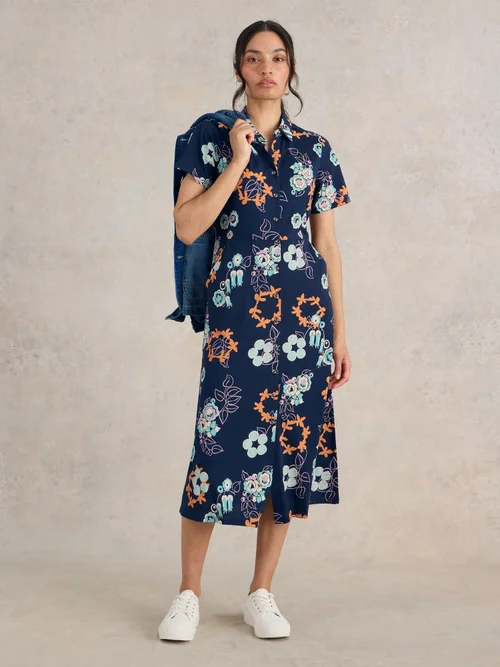 Blusenkleid Rua aus Jersey - Navy Pr - 52/R Bild 2