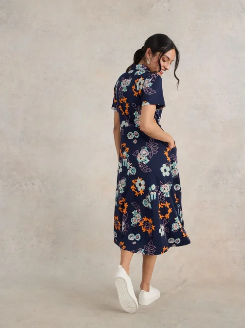 Blusenkleid Rua aus Jersey - Navy Pr - 52/R Bild 4