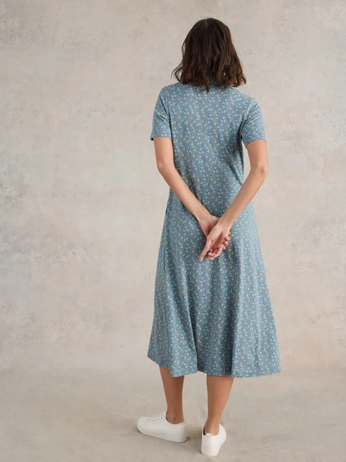 Blusenkleid Rua aus Jersey - Teal Pr - 52/R Bild 4