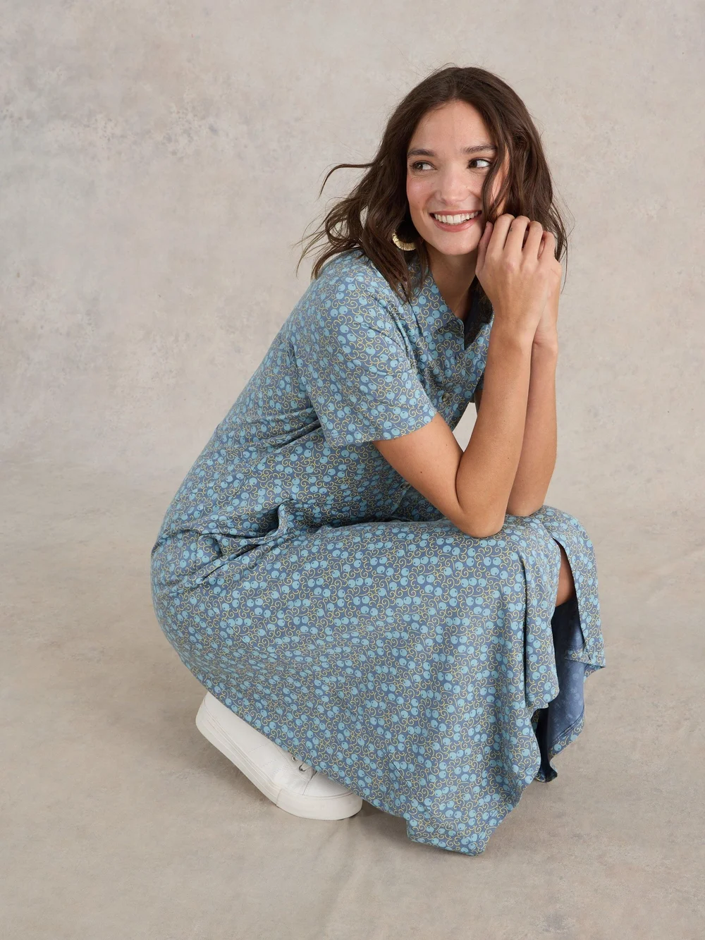 Blusenkleid Rua aus Jersey - Teal Pr - 52/R Bild 1