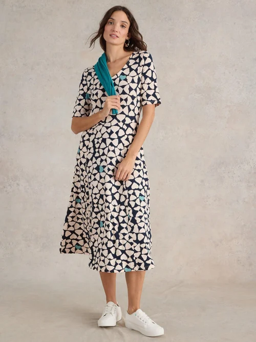 Jerseykleid Madeline - Navy Pr - 52/R Bild 2