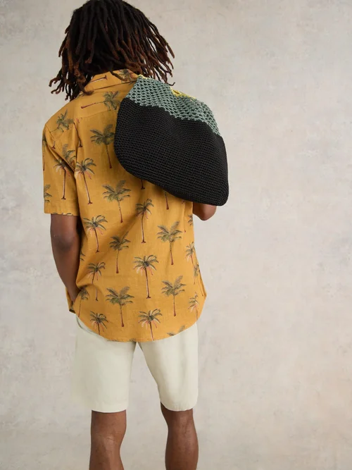 Kurzarmhemd mit Palmenprint - Yellow Pr - XXXL Bild 4