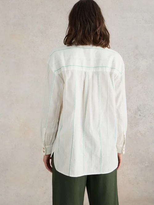 Langgeschnittene Bluse Laurel - Ivory Mlt - 52 Bild 4
