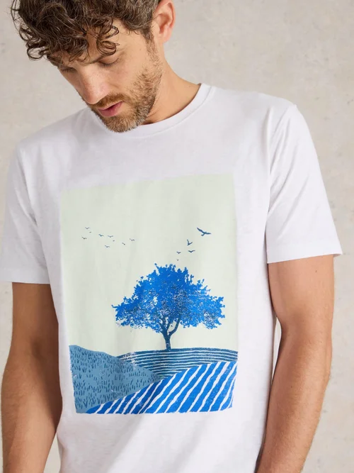 T-Shirt mit Baumprint - Ivory Pr - XXXL Bild 3