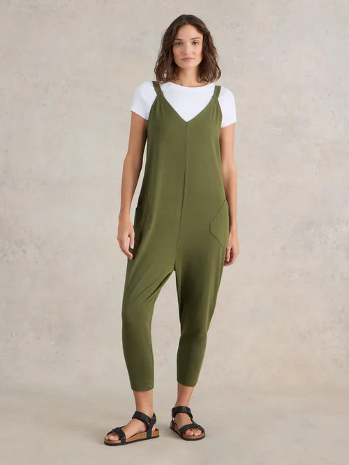 Jumpsuit Selina aus Jersey - Khaki Grn - 52 Bild 2