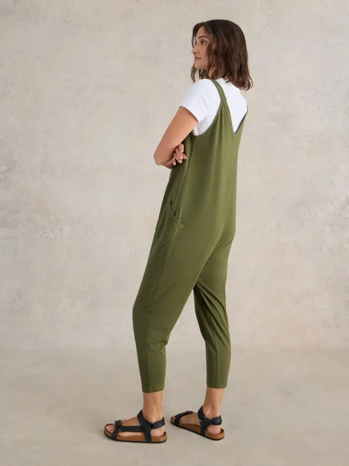 Jumpsuit Selina aus Jersey - Khaki Grn - 52 Bild 4