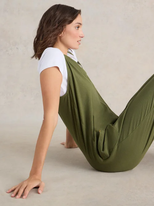 Jumpsuit Selina aus Jersey - Khaki Grn - 44 Bild 3