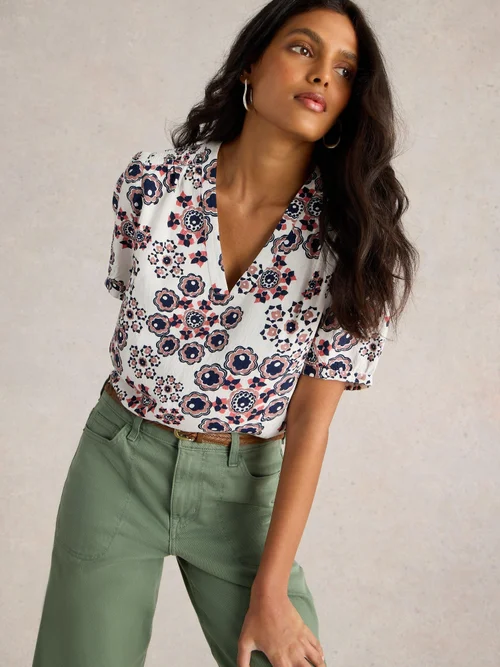 Bluse Elisa - Ivory Pr - 52 Bild 1