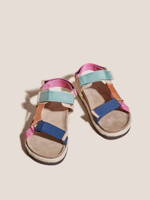Trekking Sandalen Colourblock mit Fußbett - Blk Mlt - 41 Bild 3