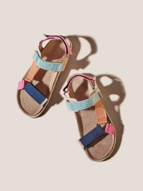Trekking Sandalen Colourblock mit Fußbett - Blk Mlt - 41 Bild 4