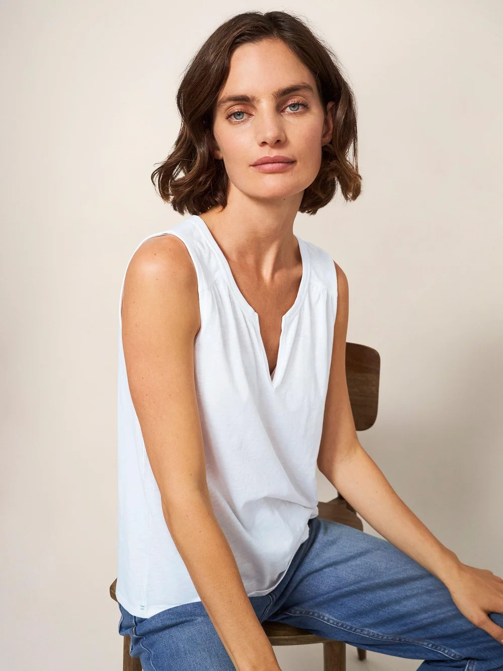Laila Trägertop - Bril White - 48 Bild 1