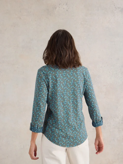 Jerseybluse Annie - Teal Pr - 52/R Bild 4