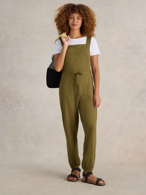 Latzhose Daphne aus Jersey - Khaki Grn - 52 Bild 2