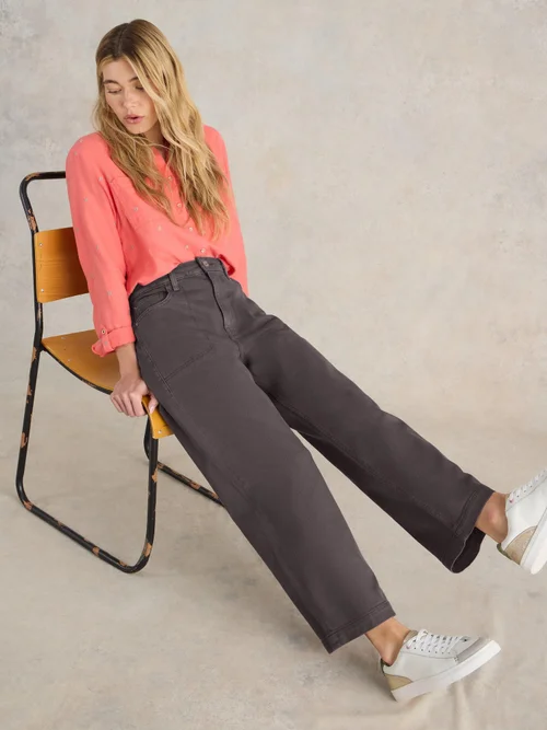 Tia 7/8-Jeans mit weitem Bein - Dus Purple - 52/S Bild 1