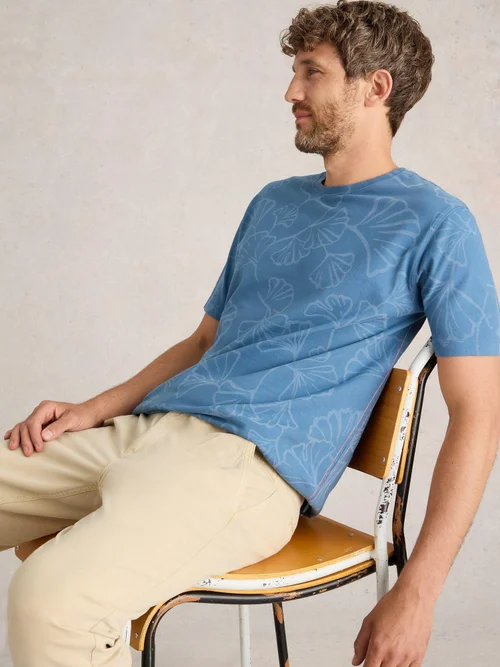 T-Shirt mit floralem Print - Blue Pr - XXXL Bild 1