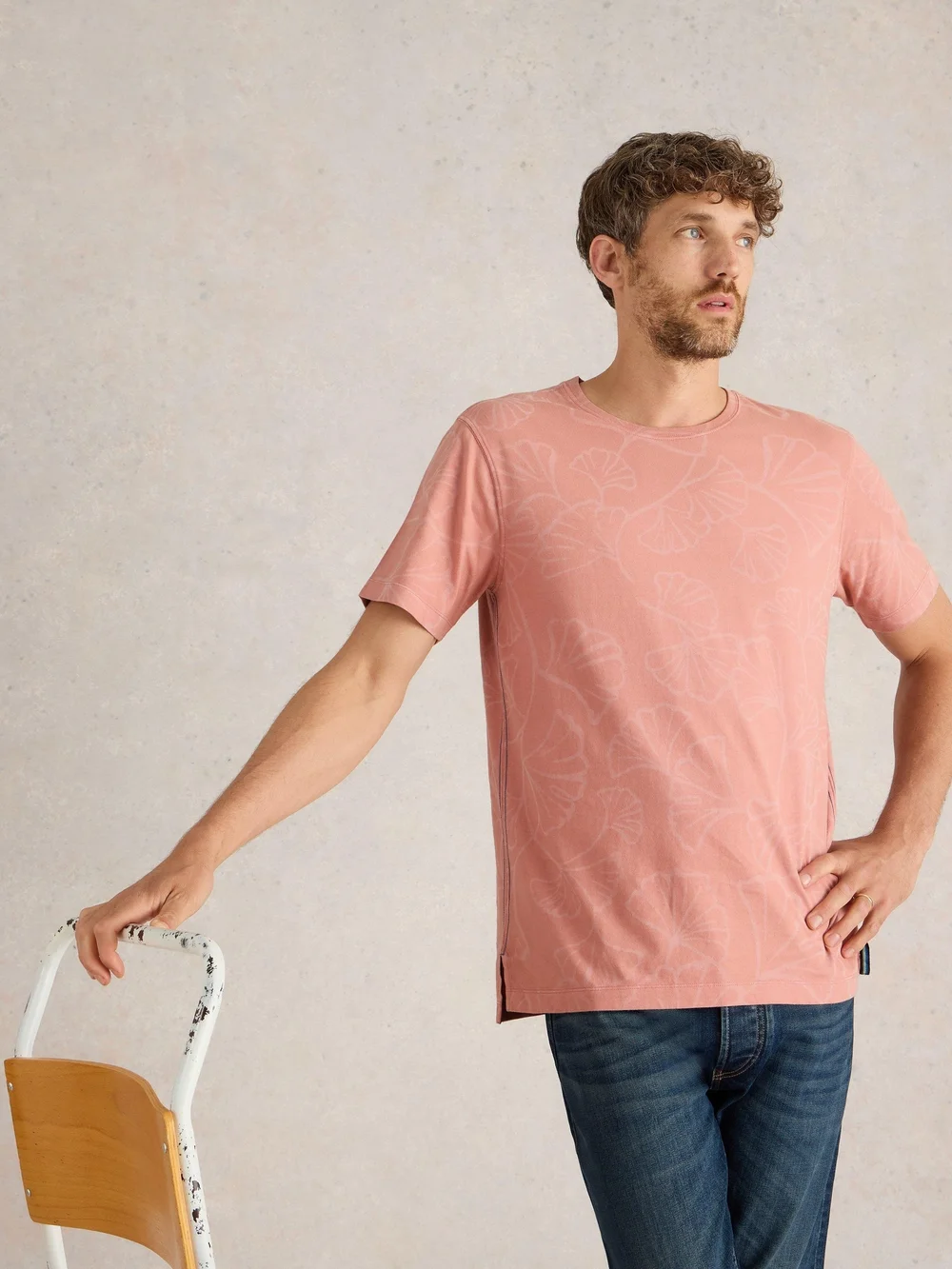 T-Shirt mit floralem Print - Pink Pr - XXXL Bild 1