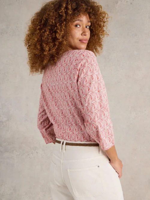 Rae Bluse aus Bio-Baumwolle - Pink Mlt - 52 Bild 4