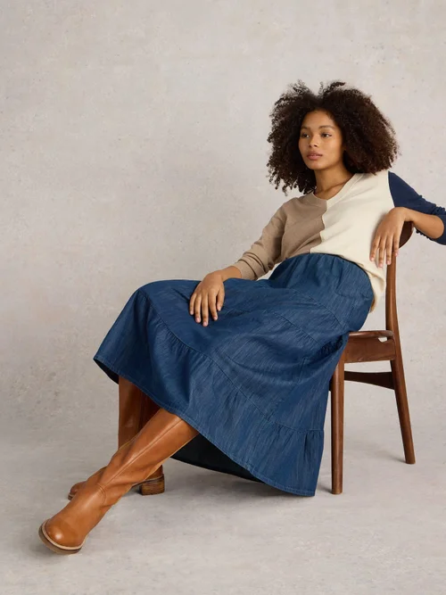 Gestufter Jeansrock Jenna - Dark Navy - 52 Bild 1