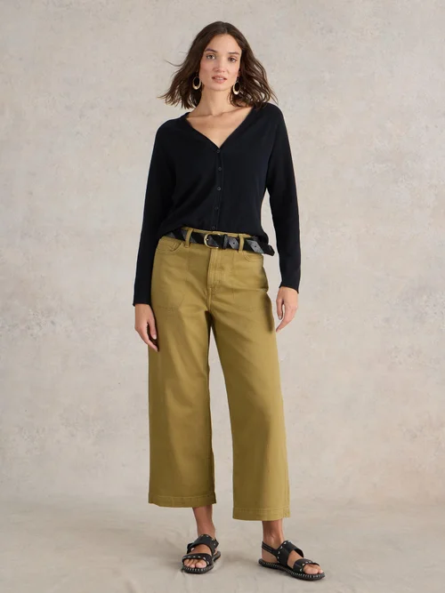 Strickjacke Luna mit V-Ausschnitt - Pure Blk - 52 Bild 2