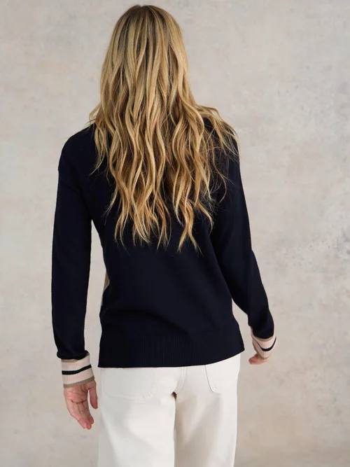 City Pullover mit Sternmotiv - Navy Pr - 48 Bild 4