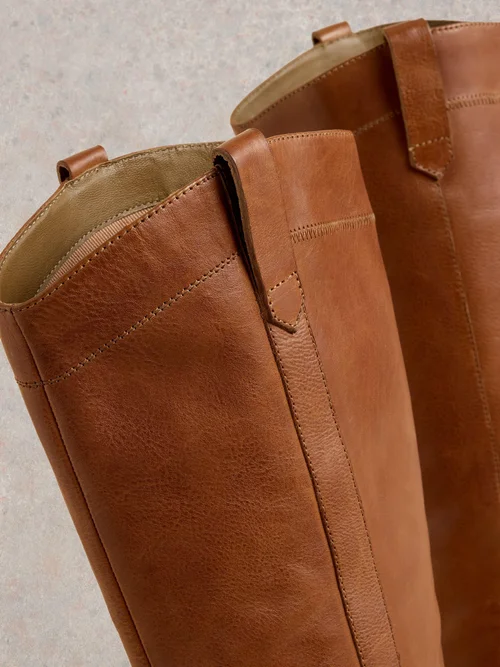 Kniehohe Lederstiefel Izzy - Mid Tan - 41 Bild 4