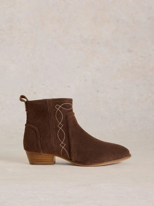 Bestickte Stiefeletten Cedar - Dk Brown - 39 Bild 1