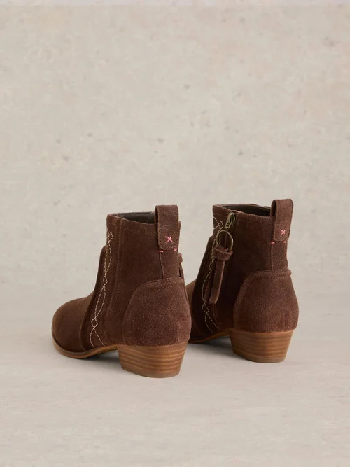 Bestickte Stiefeletten Cedar - Dk Brown - 39 Bild 3